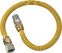 1/2 x 24-Inch Yellow-Coated Stainless Steel Gas Connector