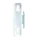 Chrome Plated Single Curtain Rod Bracket With Nail, 2-Pack