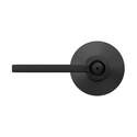 Latitude Matte Black Bed And Bath Lever Privacy Lock
