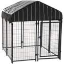 52 x 48 x 48-Inch Black Steel Modular Pet Play Pen With Cover 