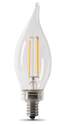 Enhance® Filament 40-Watt Equivalent BA10 E12-Candelabra Daylight Dimmable LED Light Bulb, 2-Pack