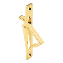 Pocket Door Plated Brass Flush Edge Pull