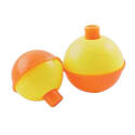 3-Pack 1-1/4-Inch X 1-1/4-Inch Diameter Fluorescent Orange/Yellow Push Button Float   