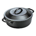 2-Qt Capacity 10-3/4 x 8-1/2 x 5-Inch Cast Iron Serving Pot With Cover   