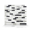 10-Inch White & Gray Marble Wall Tile