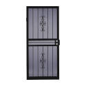 32-Inch X 81-Inch Black Reversible Steel Security Door