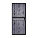 32-Inch X 81-Inch Black Reversible Steel Security Storm Door