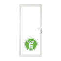 36-Inch X 81-Inch White Aluminum Low-E Glass 2-Closer Full View Elegant Selection Storm Door