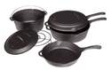Black Cast Iron Cookware Set, 6-Piece