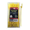 6-Inch Yellow Light Duty Tear Away Cable Tie, 100-Pack