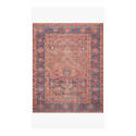 Lucca 9-Foot 6-Inch X 7-Foot 6-Inch Blue/Rust Area Rug   