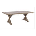 Beachcroft - Beige Rectangle Dining Table With Umbrella Option