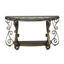 20 x 52 x 30-Inch Brown Antiqued Bronzed Metal Bombay Sofa Table 