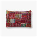 13-Inch X 21-Inch Red/Multi Throw Pillow  