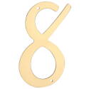 4 x 2.3-Inch Solid Brass 8-Character House Number   