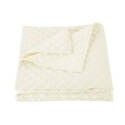 Cream King Diamond Pattern Velvet Quilt