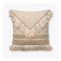 22-Inch X 22-Inch Ivory & Beige Poly Pillow 