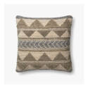 22-Inch X 22-Inch Gray & Ivory Poly Pillow 