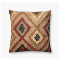 22-Inch X 22-Inch Rust & Beige Poly Pillow 