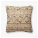 22-Inch X 22-Inch Blue & Natural Poly Pillow 
