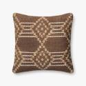 22 x 22-Inch Brown & Multi Poly Pillow 