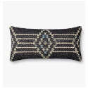 1-Foot X 2-Foot 3-Inch Navy & Multi Poly Pillow 