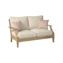 Clare View 56.25 x 35 x 32-Inch Beige Loveseat With Cushion       