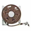 Garden Hose Reel — 18 in. Dia., Poly, Brown/Tan, Includes Leader Hose