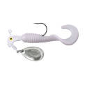 1/16-Ounce White Curly Tail Fishing Bait