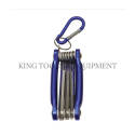 Folding Pocket Hex Key Wrench Set With Key Chain