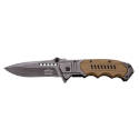 Stonewash & Tan Rawhider Folding Knife