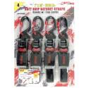 1-Inch X 15-Inch Ratchet Strap, 4-Pack
