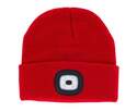 Men's Red Rechargeable LED Knit Beanie