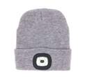 Women's Gray Rechargeable LED Knit Beanie