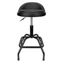 Pneumatic Swivel Bar Stool, 16 in W, 16-3/4 in D, 30-1/2 to 36 in H, Steel, Matte Black
