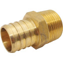 Barb x MPT Brass Pex Hose Pipe Adapter, 1" x 3/4"