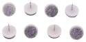 3/4-Inch White Nail-On Furniture Base Glide 8-Pack