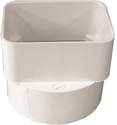 3 x 4 x 4-Inch White PVC Downspout Adapter