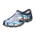 Women's Size 10 Blue Floral Fun Rain And Garden Boots