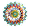 12-Inch Floral Mandala Collection Spinner