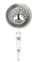 14-Inch Tree Of Life Mini Spinner With A Silver/Green Mini Crystal Tail