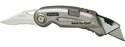 Utility Knife, 2-7/16 in L Blade, 2 in W Blade, Carbon Steel Blade, Ergonomic Handle, Gray Handle