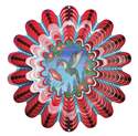 12-Inch Red Hummingbird Animated Stainless Steel Wind Spinner