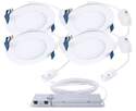 4-Inch White LED Quicklink Canless Recessed Light Kit 4-Pack
