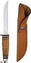 5-Inch Blade Brown Utility Knife with Leather Sheath