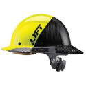 Yellow 6-Point Suspension Carbon Fiber Shell Hard Hat  