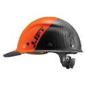 Orange 6-Point Suspension Carbon Fiber Shell Hard Hat  