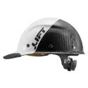 White 6-Point Suspension Carbon Fiber Shell Hard Hat  