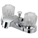 Chrome 2-Handle Bathroom Sink Faucet With Drain, 4 in. Centerset - WaterSense® Certified