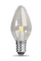 Led Night Light Bulb, 7-Watt Equiv., Clear, C7 Shape, Candelabra Base, Non-Dimmable, 2700K (4-Pack)